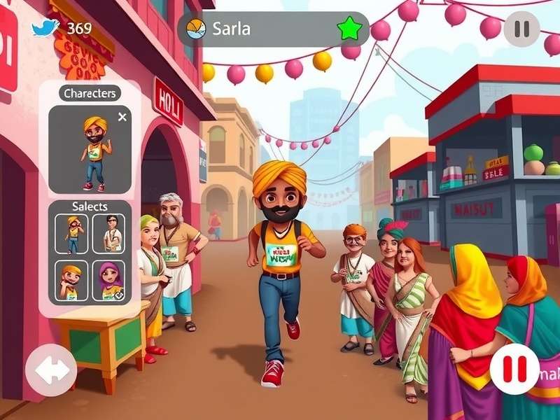 Masala Marathoners character selection screen